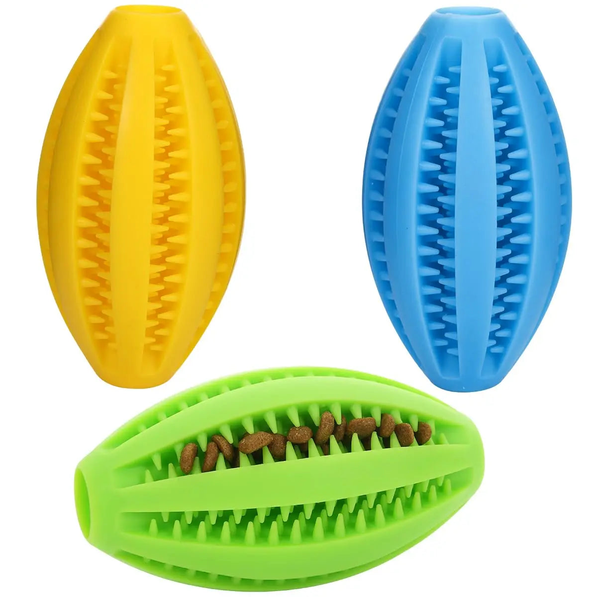 Balles à garnir jaune, bleue et verte