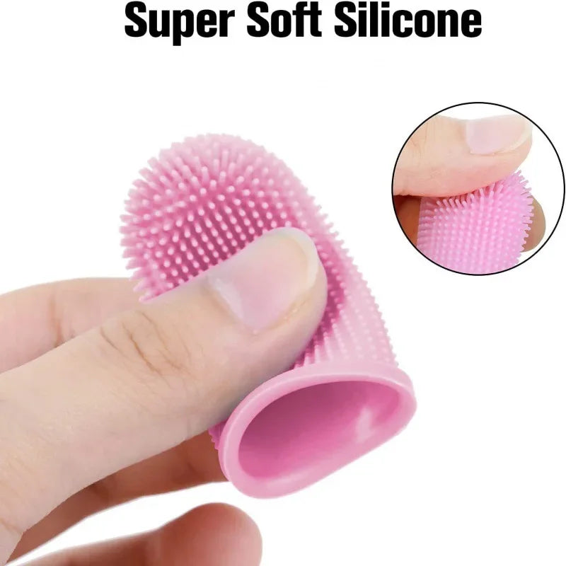 Brosse à dents à doigt en silicone souple