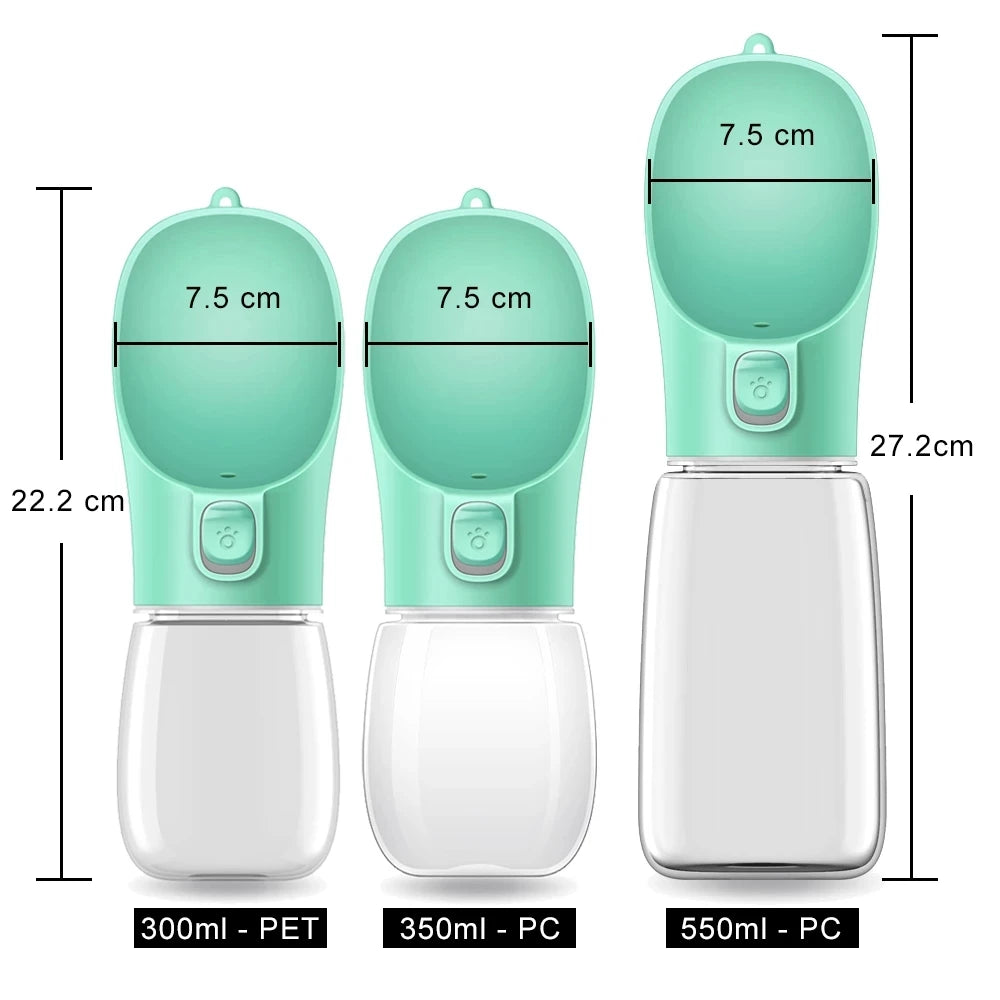 Dimensions des gourdes 300 ml, 350 ml et 550 ml