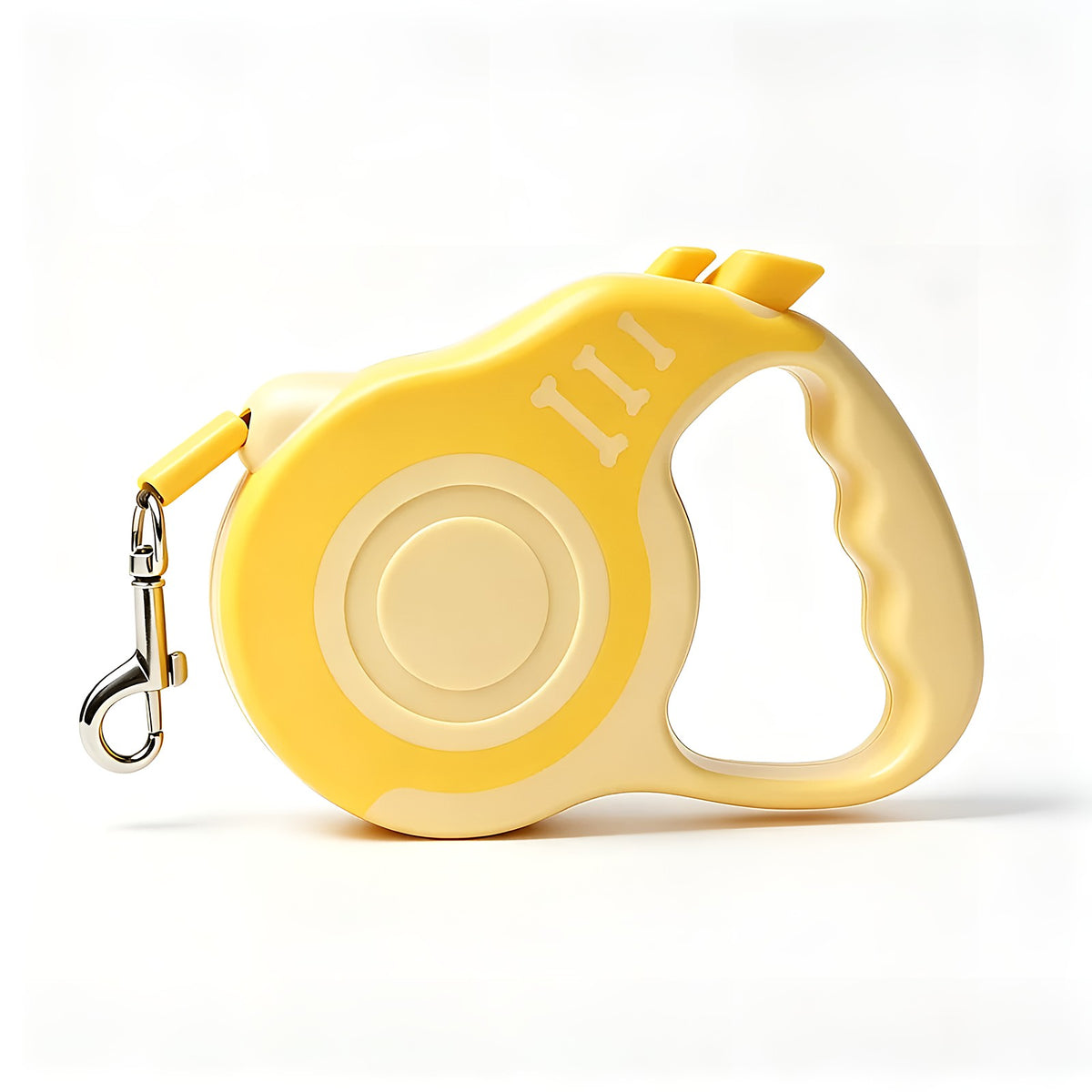 Laisse à enrouleur jaune
