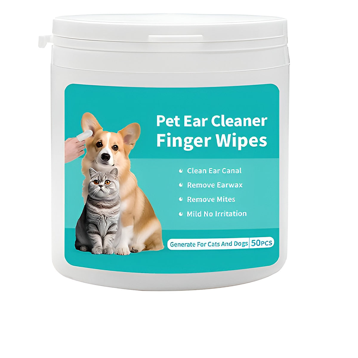 Pot de 50 lingettes doigtier pour les oreilles