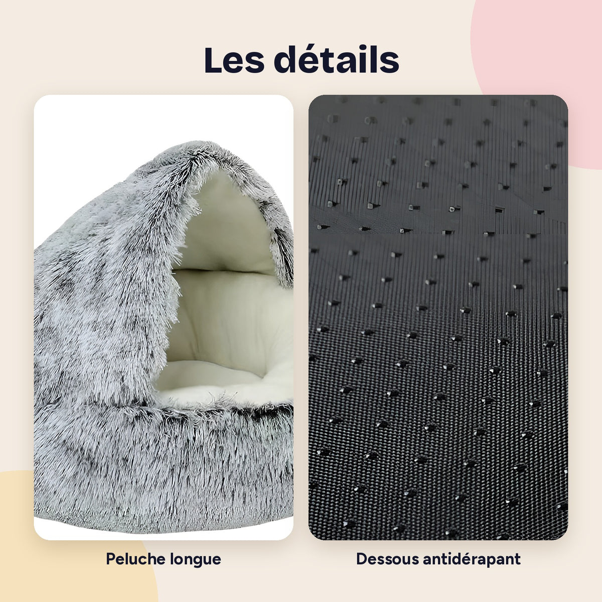 Peluche et dessous antidérapant du panier igloo