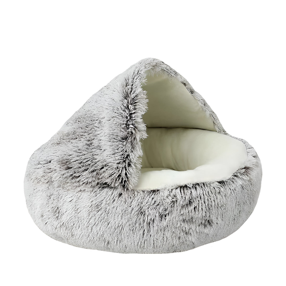 Panier igloo blanc et brun