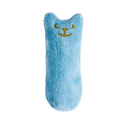 Peluche à l’herbe à chat Pattoune, bleue