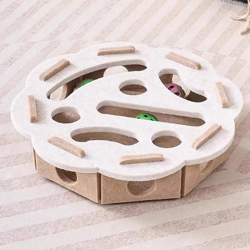 Puzzle de chasse Pattoune, crème, forme ronde